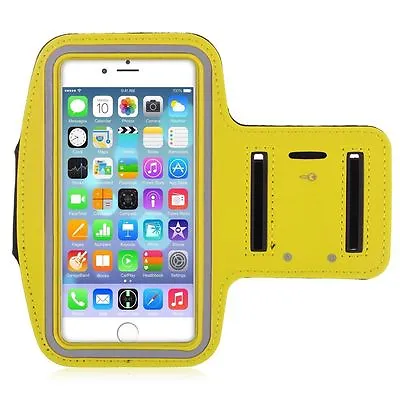 IPhone 6 Plus 5.5  Yellow Premium Running Jogging Cycling Armband Phone Strap • £2.95