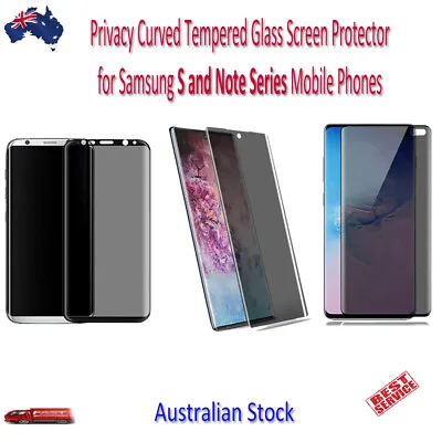 $9.99 • Buy Privacy Anti-Spy Tempered Glass Screen Protector For Samsung S And Note Series