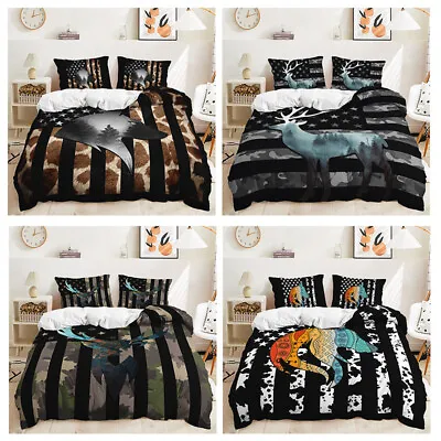 Quilt/Doona/Duvet Cover Set Single/Double/Queen/King Size Bed Pillow Cases • £12.47