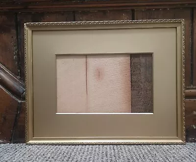 Old Vintage Wooden Photo Picture Frame Gesso Gold Finish Decorative Margin  • £20