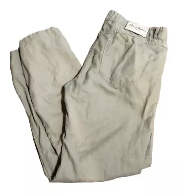 Robert Graham Jeans Slim Jim Linen Cotton Blend Size 33 Beige Khaki • $25