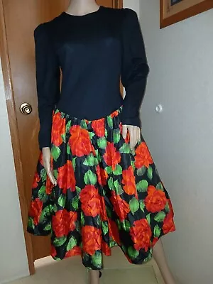 Vintage 80s Vicki Vaughn Party Dress Crinoline Skirt Size 9/10 • $24.75