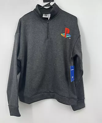 $38.50 • Buy Playstation Games Gamer Pullover Fleece Sweatshirt Sweater Large L 1/4 Zip