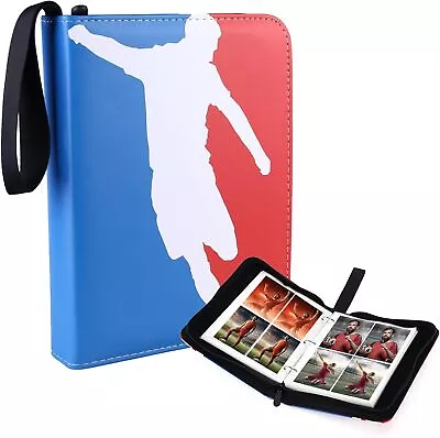 Football Card Holder 400 Pockets Binder With Removable Sleeves Card Album Folder • £10.34