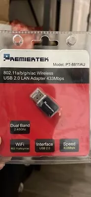 802.11a/b/g/n/ac Dual Band 2.4GHz/5GHz Wireless USB 2.0 LAN Adapter Up To 433Mbp • $5
