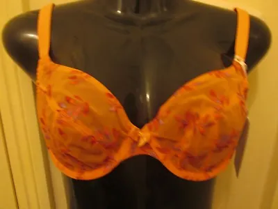 Bnwt PANACHE SUPERBRA TANGO 11 UNPADDED U/W PLUNGE BRA SIZE 32D TUTTI FRUITY • £14.99