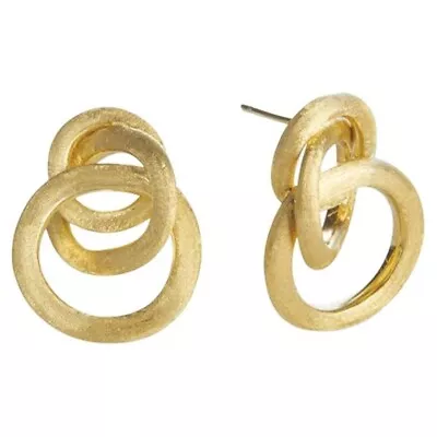 Marco Bicego Jaipur Yellow Gold Link Small Knot Earrings OB938 Y 02 • $1880