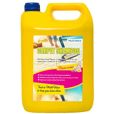 £12.95 • Buy Multiware Carpet Shampoo Cleaner Cleaning Detergent 5l Odour Pet Deodoriser Vax