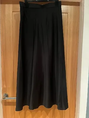 Zara Black Silky Midi Skirt Size Medium/10 - BNWOT • £7.99