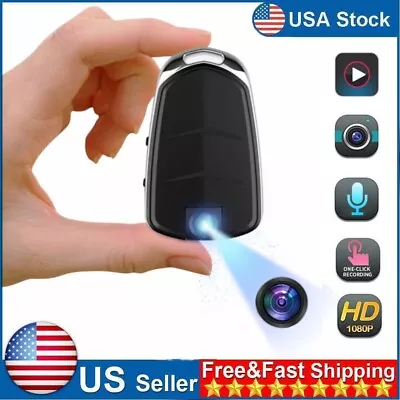 1080P HD Mini Camera Car Key Fob Keychain Audio Video Recorder DVR Micro Cam USA • $32.18