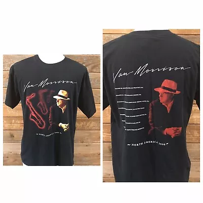 Van Morrison North American 2006 Tour T-shirt Sept-Nov Dates Men's Large • $28