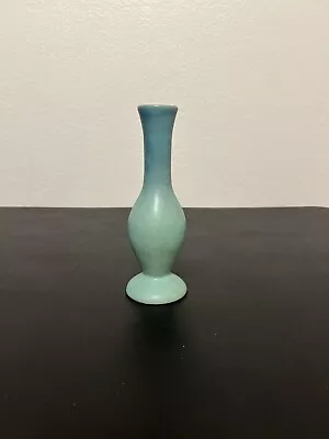 Anna Van Briggle Pottery Bud Vase 8 In. Blue Skinny • $26.90