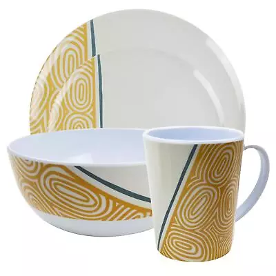 Leisurewize Kakodo Melamine Dinner Set 16 Piece Tableware Plates Bowl Mug • £27.90