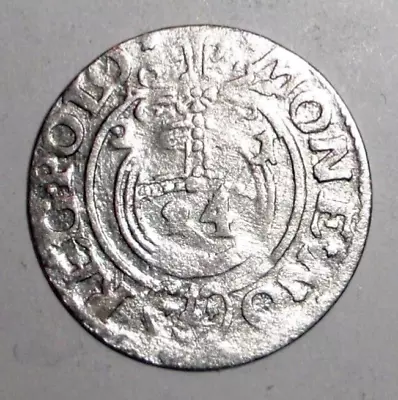 1621 Silver Coin Medieval Poland Sigismund III. (1587-1632) AR 1/24 Thaller • $14.62