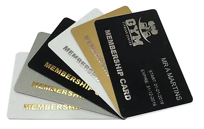 £5.99 • Buy Gold Or Silver Foil Blocked Plastic Cards, Business Cards, Membership Cards