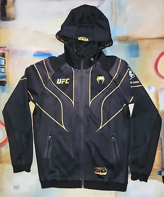 VENUM UFC Men's M Medium Black & Gold Full Zip Up Hooded Sweatshir Hoodie Jacket • $74.99