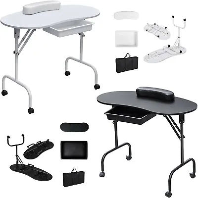 £146.99 • Buy Portable Foldable Manicure Nail Table Beauty Salon Mobile Technician Work Desk