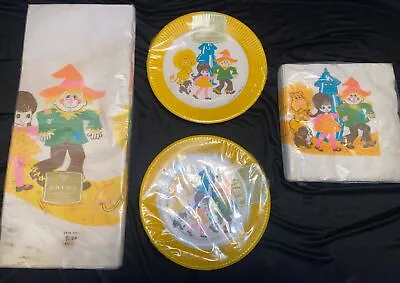 The Wizard Of OZ VINTAGE 1970s Hallmark Cards Party Napkins PLATES & Table Cover • £36.68