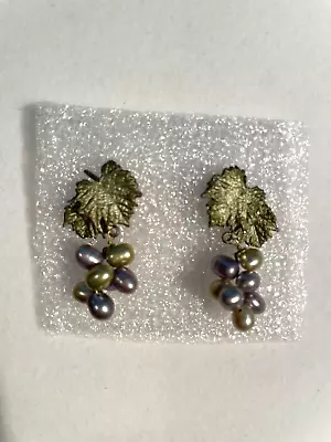 Michael Michaud Retired Grape Post Earrings 4879 Retail $83 • $36