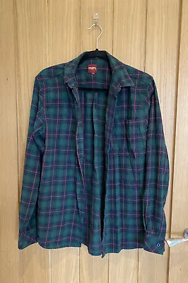 Men’s Merc London Green & Blue Checked Shirt -  Size Small • £5