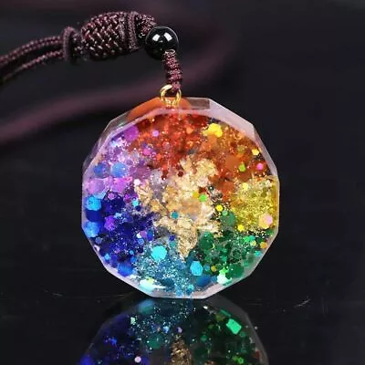 $6.22 • Buy Orgonite Pendant Sri Yantra Necklace Sacred Geometry Chakra Energy Necklace Gift
