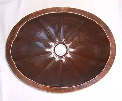 Mexican Copper Bathroom Sink Hand Hammered Oval Drop In  32 • $135.99