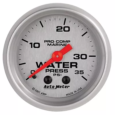 AutoMeter 200772-33 Marine Mechanical Water Pressure Gauge • $98.98