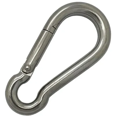 Stainless Steel Carbine Snap Hook Spring Hook 3mm 4mm 5mm 6mm 7mm 8mm 10mm 11mm • £10.29