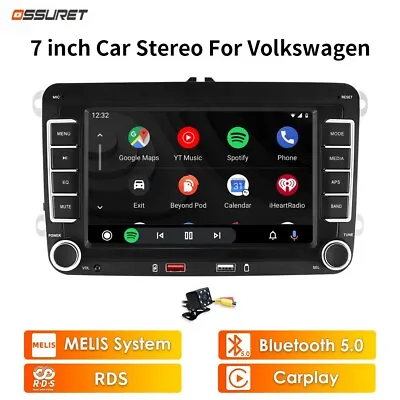 Bluetooth Car Stereo Radio GPS Head Unit CarPlay For VW Jetta MK5/6 GTI Amarok • $106.98
