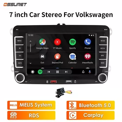 $106.98 • Buy Bluetooth Car Stereo Radio GPS Head Unit CarPlay For VW Jetta MK5/6 GTI Amarok