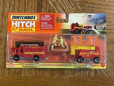 Matchbox Hitch & Haul Fire Rescue Hazard Squad/Mobile Light Truck - NIB 2023 • $7.99