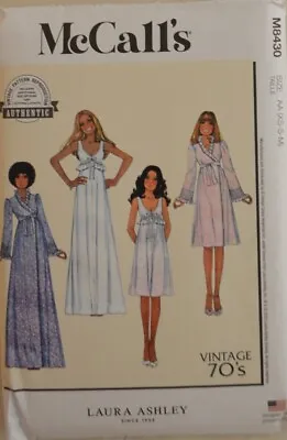 McCalls 8430 - Misses' Robes & Nightgowns -Vintage 1970's - Laura Ashley • $9.75