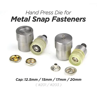 Hand Press Die For Metal Snap Fastener Press Studs Snap Buttons Tools #201 #203 • $19.99