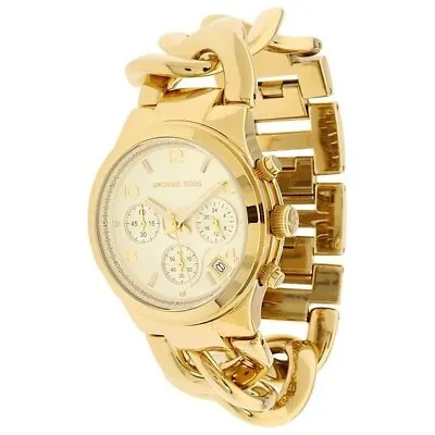 Michael Kors MK3131 Women's Runway Wrist Watch Gold-tone Link Bracelet 38mm • $106.99