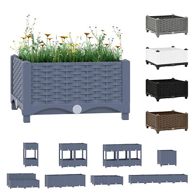 £22.99 • Buy Raised Bed Garden Planter Flower Box Pot Multi Colours Multi Sizes VidaXL