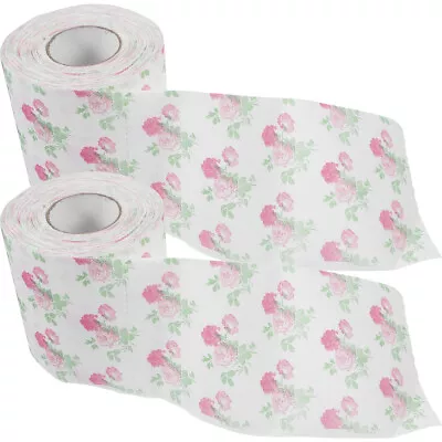  2 Rolls Of Fun Toilet Paper Delicate Pattern Toilet Paper Decorative Printing • £10.99