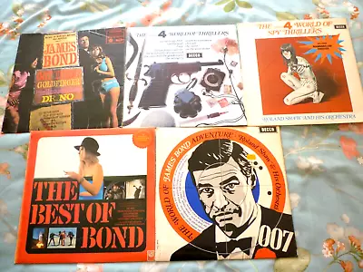 JOBLOT X 5 LPs / JAMES BOND / THRILLERS ( Free Delivery ) • £19.99