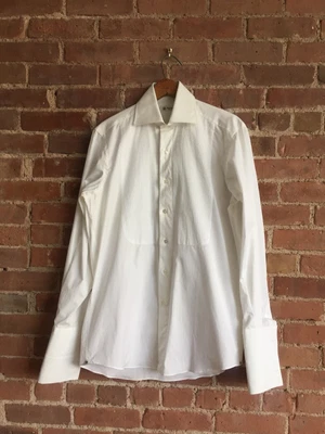 $127.93 • Buy Domenico Vacca Men’s Tuxedo Shirt, 100% Cotton, Sz 15/38 Small, Italy