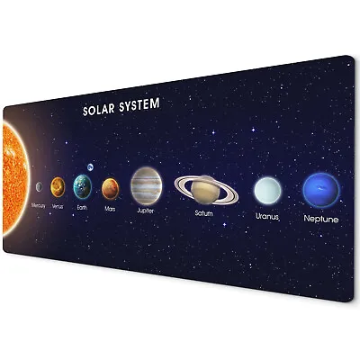 Solar System Kids Learning Educational Children 90x40cm Large Desk Mat • £12.99