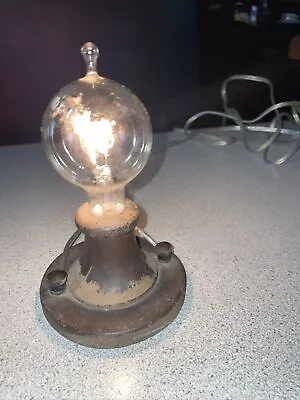 Antique Thomas Edison Light Bulb Display W/ Power Base • $299.99