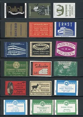 Vintage Matchbox Advertising Labels Lot Of 36 Different !! Oo11 • $1.45