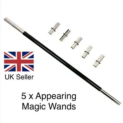 £3.45 • Buy X5 Expanding Wands Easy Magic Trick Party Bags Appearing Foil Magicians Wand UK