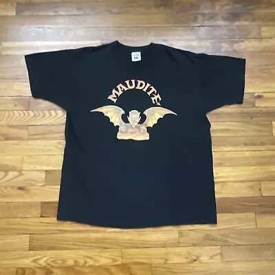 90’s Vintage Maudite Canadian Beer Devil Single Stitch T Shirt Size XL Used VTG • $40