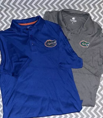 Mens Florida Gators Colosseum • Lot Of 2 • Short Sleeve Polo Dress Shirts • $3.89