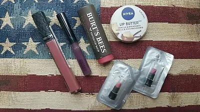 £17.99 • Buy Lip Balm Set: Revlon Sunbaked, MAC Rebel, Burt's Bees Red Dahlia, Nivea, Avon X2