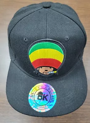 Reggae Rastafari Hat Cap Marijuana  Weed  Pot Snapback Black  Bob Marley Jamaica • $13.99