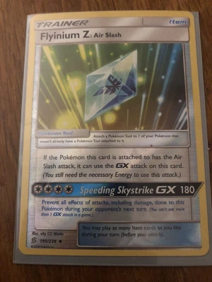 $2 • Buy Pokémon TCG Flyinium Z Air Slash Unified Minds 195/236 Reverse Holo Uncommon