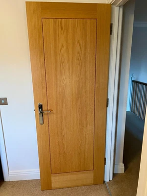 Solid Oak Internal Door Used Excellent Condition • £40