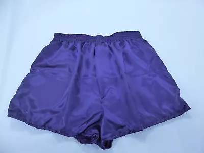 Purple  Satin Boxers In  X /  Large  • £7.95