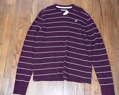 $24.99 • Buy NWT Men’s Aeropostale Thermal Maroon Long Sleeve Crew Neck Shirt Size XXL